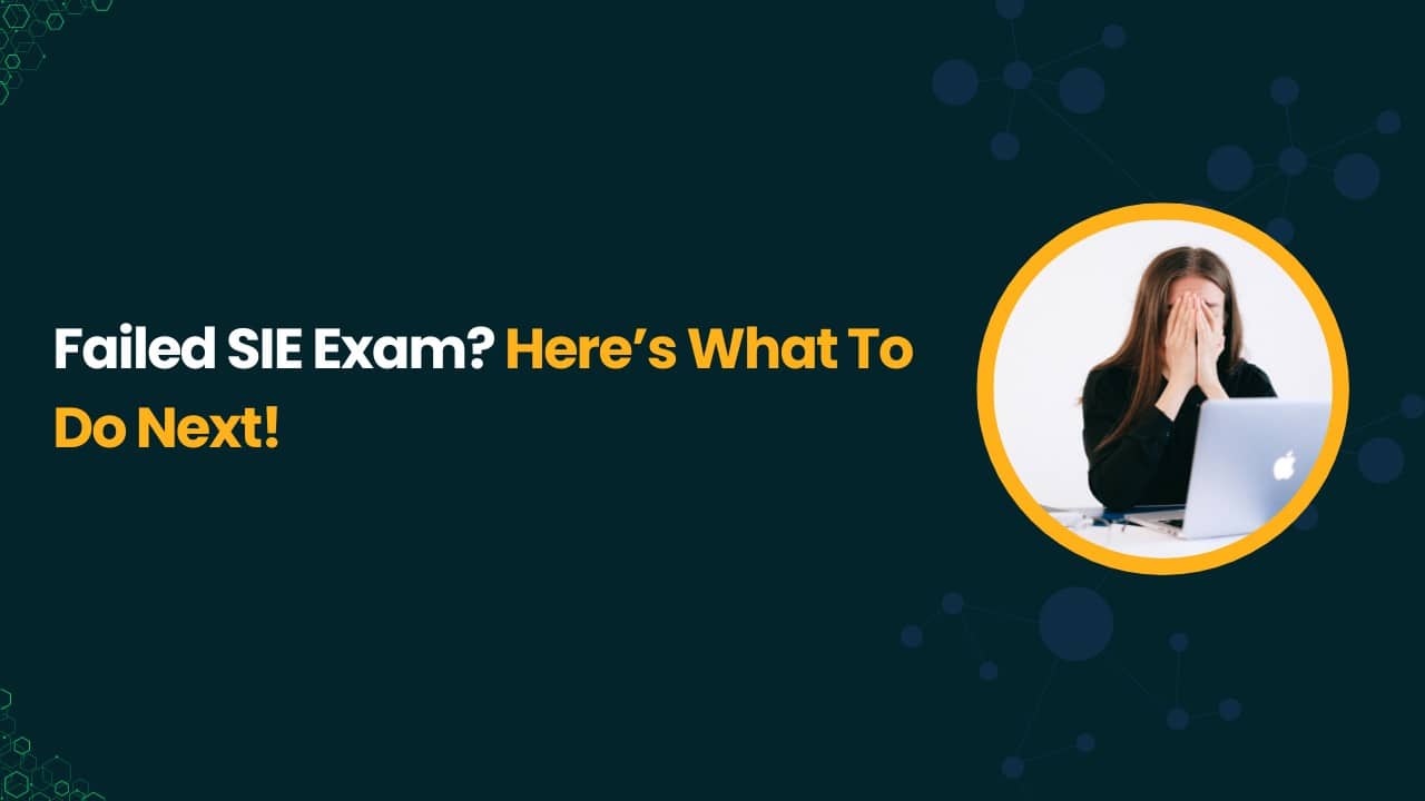 Failed SIE Exam? Here's What To Do Next! - Image of a person sitting in front of a laptop with their hands covering their face, representing the feeling of frustration after failing an exam